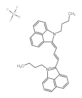 1-butyl-2-[3-(1-butylbenzo[cd]indol-1-ium-2-yl)prop-2-enylidene]benzo[cd]indole,tetrafluoroborate Structure