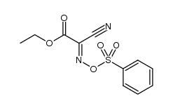 (E)-ethyl 2-cyano-2-(phenylsulfonyloxyimino)acetate Structure
