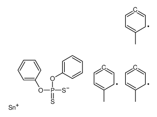 diphenoxy-sulfanylidene-tris(4-methylphenyl)stannylsulfanyl-λ5-phosphane Structure