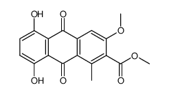methyl 5,8-dihydroxy-3-methoxy-1-methyl-9,10-dioxo-9,10-dihydroanthracene-2-carboxylate Structure
