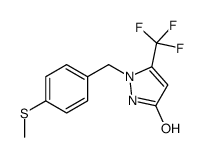 2-[(4-methylsulfanylphenyl)methyl]-3-(trifluoromethyl)-1H-pyrazol-5-one Structure