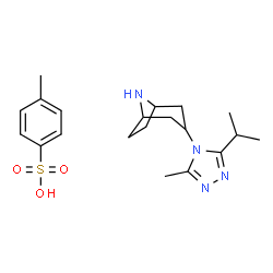 3-(3-异丙基-5-甲基-4H-1,2,4-三唑-4-基)-8-氮杂双环[3.2.1]辛烷4-甲基苯磺酸盐结构式