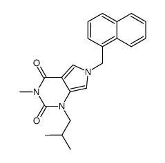 3-methyl-1-(2-methylpropyl)-6-(1-naphthylmethyl)pyrrolo<3,4-d>pyrimidine-2,4-dione结构式