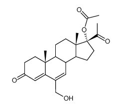 17-(乙酰氧基)-6-(羟甲基)-孕烷-4,6-二烯-3,20-二酮结构式