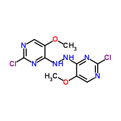 1,2-Bis(2-chloro-5-methoxypyrimidin-4-yl)hydrazine Structure