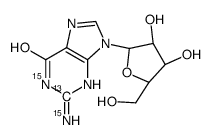 2-azanyl-9-[(2R,4R,5R)-3,4-dihydroxy-5-(hydroxymethyl)oxolan-2-yl]-3H-purin-6-one Structure
