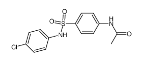 4-乙酰胺基-N-(4-氯苯基)苯磺酰胺结构式