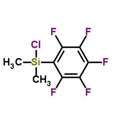 Chloro(dimethyl)(pentafluorophenyl)silane structure