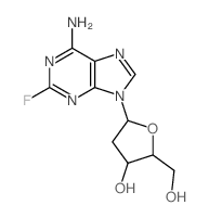9H-Purin-6-amine,9-(2-deoxy-a-D-erythro-pentofuranosyl)-2-fluoro-结构式