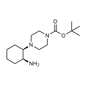 4-[顺-2-氨基环己基]哌嗪-1-羧酸叔丁酯结构式