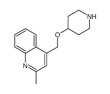 2-甲基-4-[(哌啶-4-基氧基)甲基]喹啉结构式