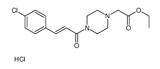 ethyl 2-[4-[(E)-3-(4-chlorophenyl)prop-2-enoyl]piperazin-1-yl]acetate,hydrochloride Structure
