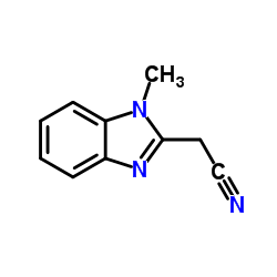 2-(1-甲基-1H-苯并[d]咪唑-2-基)乙腈结构式
