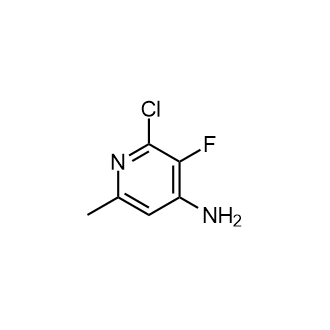 2-氯-3-氟-6-甲基-4-吡啶胺结构式
