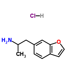 alpha-甲基-6-苯并呋喃乙胺盐酸盐结构式