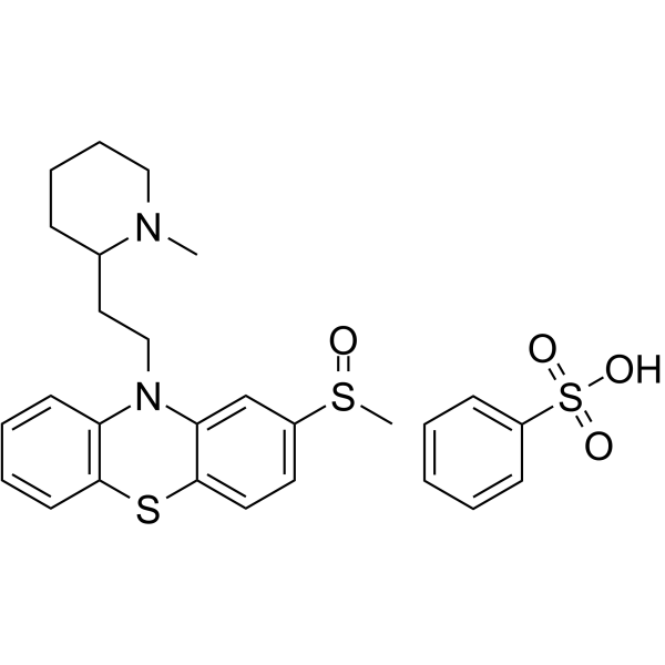 10-[2-(1-甲基-2-哌啶基)乙基]-2-(甲基亚磺酰基)-10h-苯并噻嗪结构式
