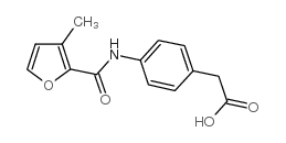 {4-[(3-甲基呋喃-2-羰基)-氨基]-苯基}-乙酸结构式