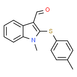 1-Methyl-2-[(4-methylphenyl)sulfanyl]-1H-indole-3-carbaldehyde结构式
