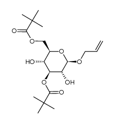 allyl 3,6-di-O-pivaloyl-β-D-glucopyranoside Structure