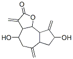 Dodecahydro-4,8-dihydroxy-3,6,9-tris(methylene)azuleno[4,5-b]furan-2-one Structure