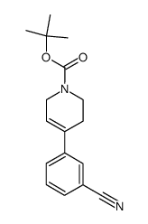 4-(3-氰基苯基)-3,6-二氢吡啶-1(2H)-羧酸叔丁酯结构式