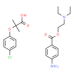 4-aminobenzoyloxyethyldiethylammonium 2-(4-chlorophenoxy)-2-methylpropionate Structure