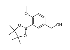 (4-Methoxy-3-(4,4,5,5-tetramethyl-1,3,2-dioxaborolan-2-yl)phenyl)methanol Structure