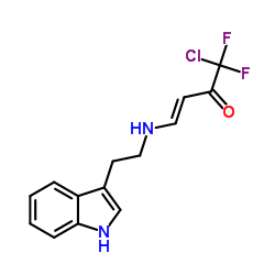 (3E)-1-Chloro-1,1-difluoro-4-{[2-(1H-indol-3-yl)ethyl]amino}-3-buten-2-one Structure