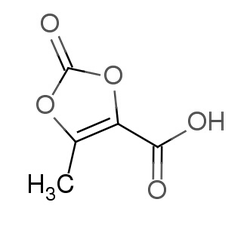 5-甲基-2-氧代-1,3-二氧四环-4-羧酸结构式