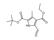 2-叔丁基 4-乙基 5-甲酰基-3-甲基-1H-吡咯-2,4-二羧酸结构式