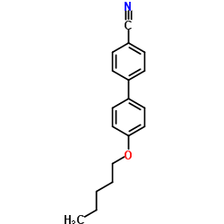 4-氰基-4'-戊氧基联苯结构式