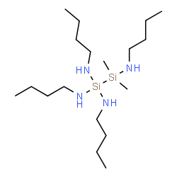 N,N',N'',N'''-(1,1-dimethyl-1-disilanyl-2-ylidyne)tetrabutylamine Structure