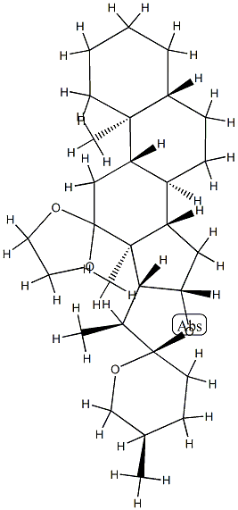 (25R)-5α-Spirostan-12-one 1,2-ethanediyl acetal结构式