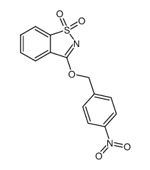 3-[(4-Nitrophenyl)methoxy]-1,2-benzisothiazole 1,1-dioxide结构式