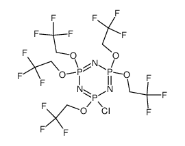 2-chloro-2,4,4,6,6-pentakis-(2,2,2-trifluoro-ethoxy)-2λ5,4λ5,6λ5-cyclotriphosphazene Structure