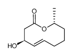 2H-Oxecin-2-one, 3,4,7,8,9,10-hexahydro-4-hydroxy-10-methyl-, [4S-(4R* ,5E,10S*)]-结构式