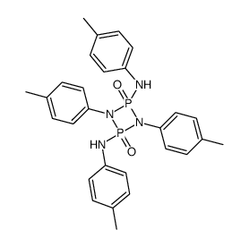 2,4-di-p-toluidino-1,3-di-p-tolyl-cyclodiphosphazane-2,4-dioxide Structure