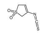 (9CI)-2,5-二氢-3-异硫代氰酰基-噻吩 1,1-二氧化物结构式