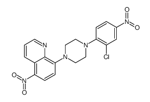 8-[4-(2-chloro-4-nitrophenyl)piperazin-1-yl]-5-nitroquinoline Structure
