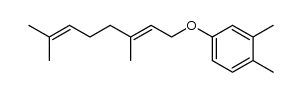 (E)-4-((3,7-dimethylocta-2,6-dien-1-yl)oxy)-1,2-dimethylbenzene结构式