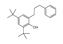 2,4-ditert-butyl-6-(3-phenylpropyl)phenol结构式