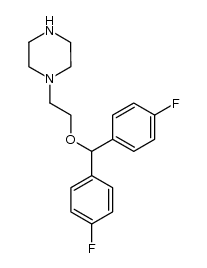1-[2-[bis(4-fluorophenyl)methoxy]-ethyl]piperazine结构式