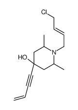 4-but-3-en-1-ynyl-1-(4-chlorobut-2-enyl)-2,6-dimethylpiperidin-4-ol结构式