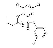 [2,4-dichloro-6-(3-chlorophenoxy)sulfonylphenyl] butanoate Structure