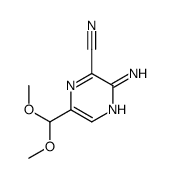 3-amino-6-(dimethoxymethyl)pyrazine-2-carbonitrile结构式