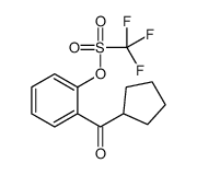 [2-(cyclopentanecarbonyl)phenyl] trifluoromethanesulfonate结构式