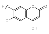 6-氯-4-羟基-7-甲基香豆素结构式
