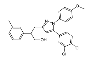 3-[5-(3,4-dichloro-phenyl)-1-(4-methoxy-phenyl)-1H-pyrazol-3-yl]-2-m-tolyl-propan-1-ol结构式