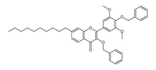 3-benzyloxy-2-(4-benzyloxy-3,5-dimethoxy-phenyl)-7-decyl-chromen-4-one Structure