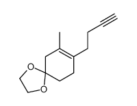 8-but-3-ynyl-7-methyl-1,4-dioxaspiro[4.5]dec-7-ene结构式